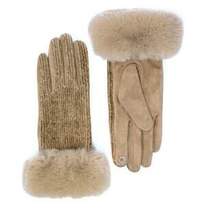 Women's Winter Gloves Faux Fur Chenille Touch Screen Smart Finger Tip Text